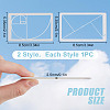 2Pcs 2 Styles Golden Ratio Plastic Fibonacci Composition View Finder AJEW-DR0001-86-2