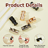 32Pcs 4 Colors Alloy Spring Cord Locks FIND-HS0002-31-4