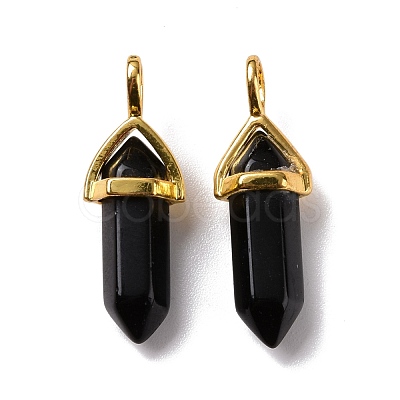 Natural Obsidian Pendants G-K329-67G-1