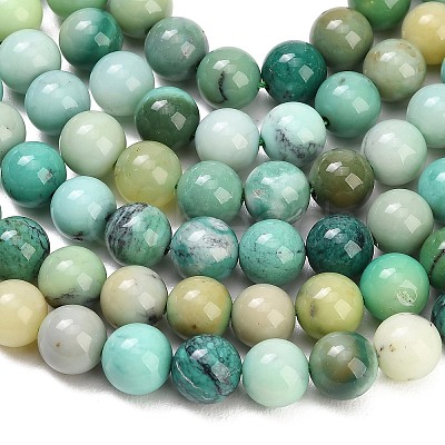 Natural Green Grass Agate Beads Strands GG-CBA007A-B03-8mm-1