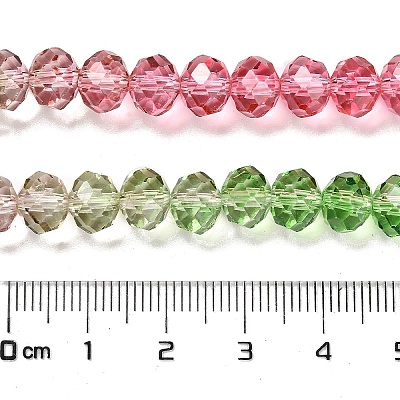 Transparent Painted Glass Beads Strands DGLA-A034-T8mm-A18-1