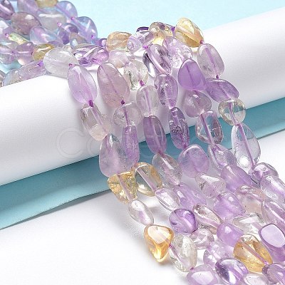 Natural Ametrine Beads Strands G-I351-A11-1