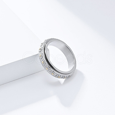 Simple Style 304 Stainless Steel Rotating Finger Rings FS-WGCAB4E-03-1