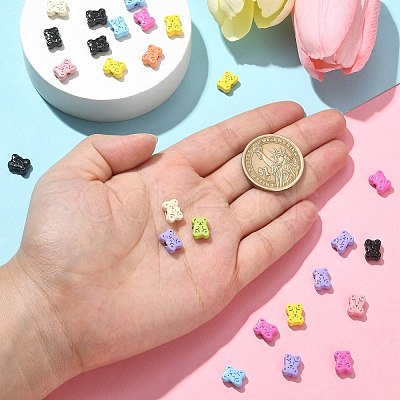 Spray Painted Alloy Beads FIND-CJ0001-46B-1