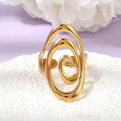 304 Stainless Steel Cuff Open Rings for Women RJEW-L342-05G-1