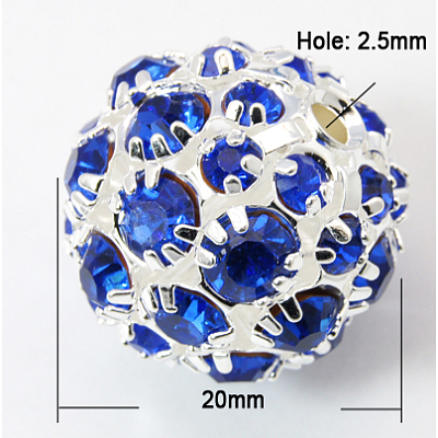 Brass Rhinestone Beads RB-Q165-4-1