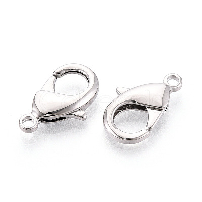 Brass Lobster Claw Clasps KK-YW0004-01E-P-1