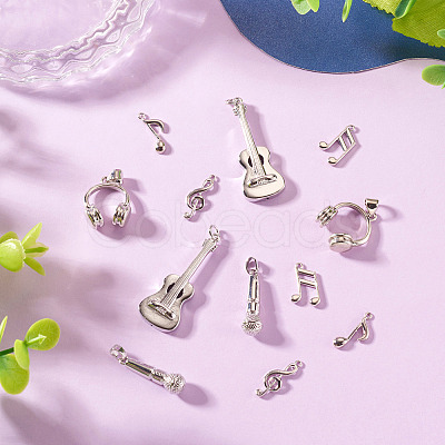 12Pcs 6 Styles Brass Pendants FIND-TA0008-88P-1
