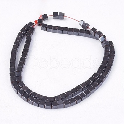 Non-Magnetic Synthetic Hematite Beads Strands X-G-Q527-4x4mm-1-1