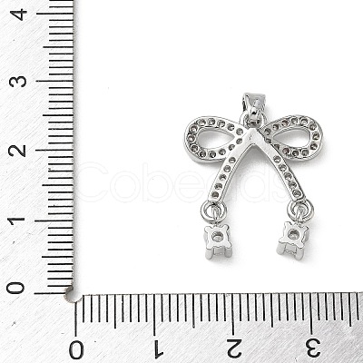 Brass Micro Pave Clear Cubic Zirconia Pendants KK-A299-09P-1