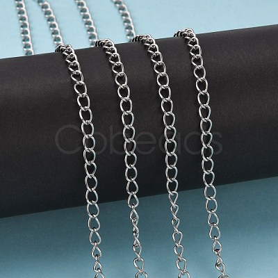 Tarnish Resistant 304 Stainless Steel Curb Chains CHS-Q001-22-1