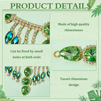 1Pc Flower Brass Rhinestone Ornament Accessories OHAR-FG0001-03-1