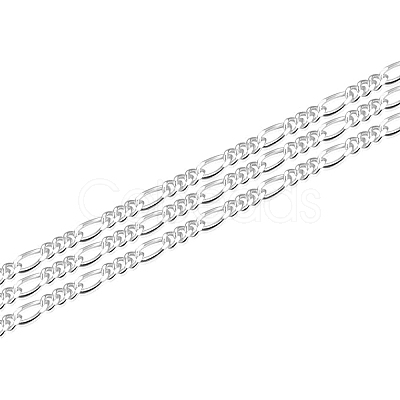 925 Sterling Silver Figaro Chain STER-WH0011-03-1