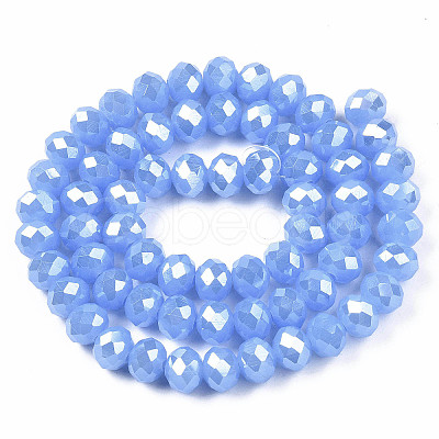 Electroplate Glass Beads Strands EGLA-A034-J6mm-A02-1