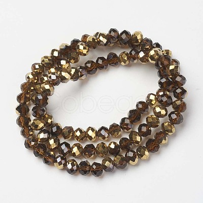 Electroplate Transparent Glass Beads Strands EGLA-A034-T2mm-O15-1