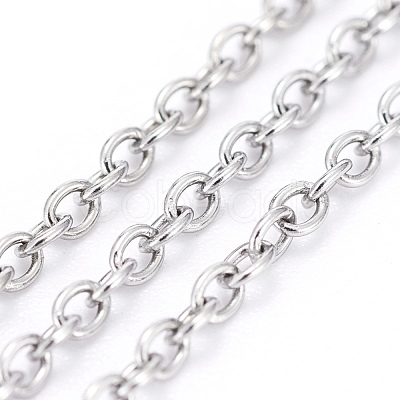 Non-Tarnish 3.28 Feet 304 Stainless Steel Cable Chains X-CHS-F006-02B-P-1