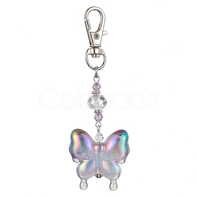Acrylic Butterfly Pendants Decorations HJEW-JM01595-03-1