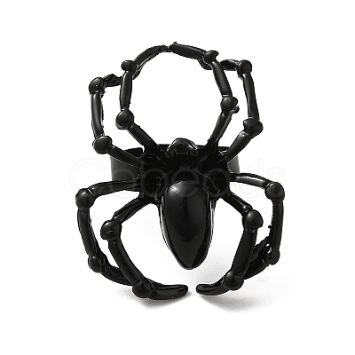 Alloy Spider Adjustable Ring for Halloween RJEW-O048-01EB-1