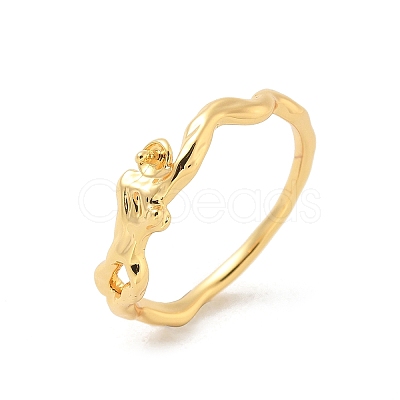 Brass Finger Ring Settings KK-G518-05G-1