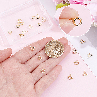 20Pcs Brass Spring Ring Clasps KK-BBC0025-72A-1