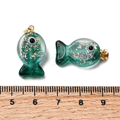 Handmade Dichroic Foil Lampwork Pendants X1-DICH-G001-01G-05-1