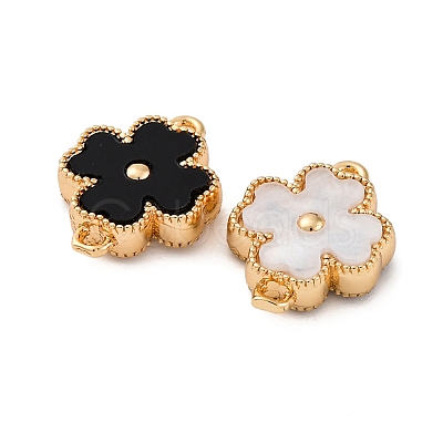 Double Side Color Acrylic Connector Charms KK-P289-04G-01-1