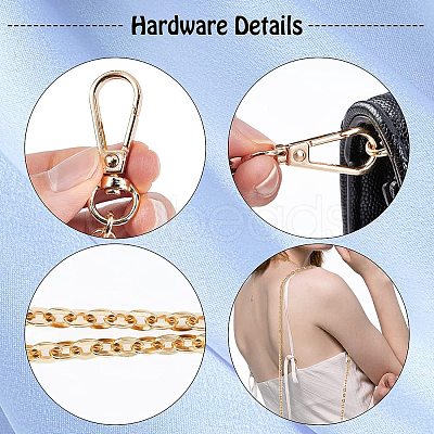 3 Strand 3 Style Iron Chain Bag Strap FIND-WR0002-63-1