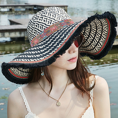 Ethnic Style Embroidery Polyester Ribbons OCOR-WH0079-40B-1