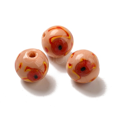 Handmade Lampwork Beads Strands LAMP-G162-08B-07-1