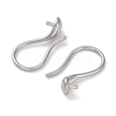 Non-Tarnish 304 Stainless Steel Earring Hooks STAS-M323-06P-1