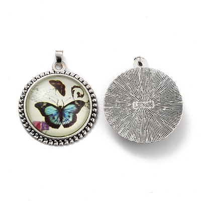 Tibetan Style Alloy Pendants TIBE-F013-01AS-A01-1