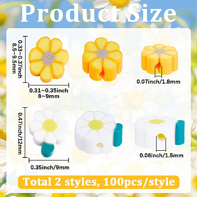 200Pcs Handmade Polymer Clay Beads CLAY-SC0002-87-1
