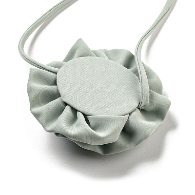Fabric Rose Tie Choker Necklaces for Women LS-NJEW-Z022-01K-1