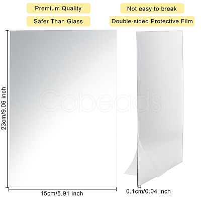 Olycraft Acrylic Mirror Wall Stickers AJEW-OC0003-75A-1