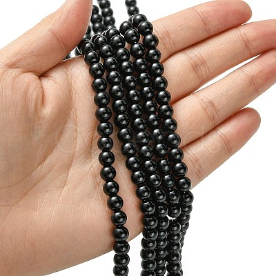 Eco-Friendly Dyed Glass Pearl Round Beads Strands X-HY-A002-6mm-RB080-1