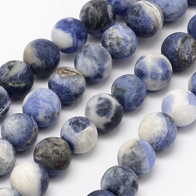 Natural Sodalite Beads Strands G-D691-10mm-1