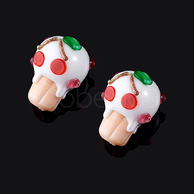 2Pcs Handmade Lampwork Bumpy Beads LAMP-TA0002-51A-1