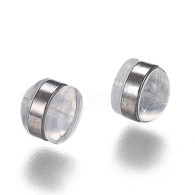 Brass Rings Silicone Ear Nuts SIL-N003-03B-1