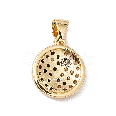 Brass Micro Pave Cubic Zirconia Charms Real 18K Gold Plated KK-G415-39G-01-1