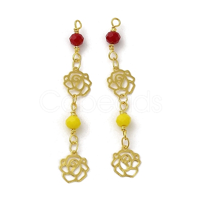 Glass Beaded Pendants KK-P242-18G-03-1