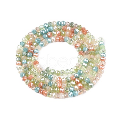 Electroplate Glass Beads Strands X-GLAA-T023-A16-07-1