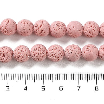 Synthetic Lava Rock Dyed Beads Strands G-H311-08C-08-1