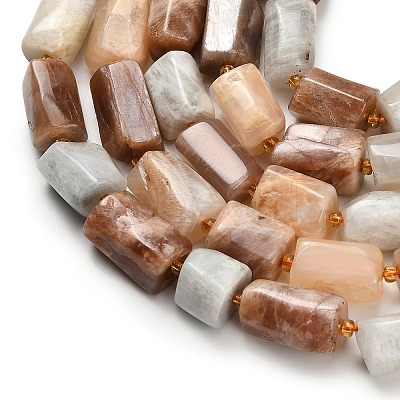 Natural Multi-Moonstone Beads Strands G-H329-A01-02-1