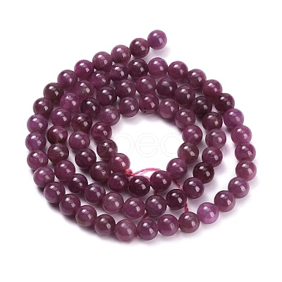 Natural Ruby Beads Strands G-L631-A01-5mm-AA-1