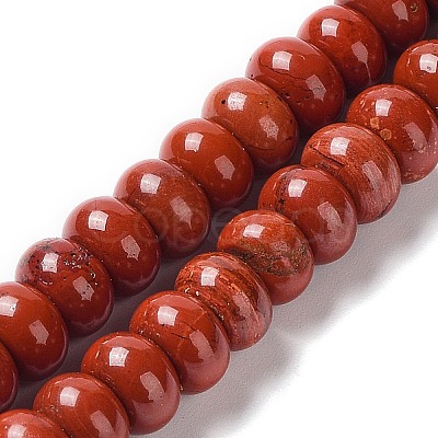 Natural Red Jasper Beads Strands G-F347-8x5mm-01-1