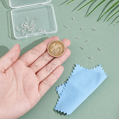 40Pcs 925 Sterling Silver Cup Peg Bails STER-UN0001-04-1