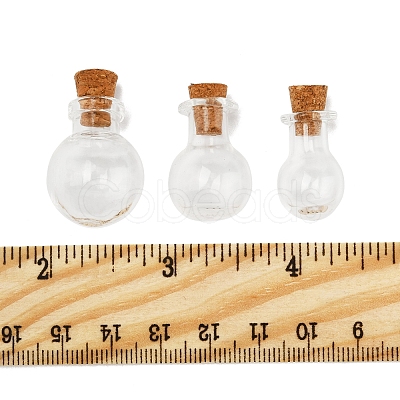 12Pcs 3 Styles Glass Bottles AJEW-FS0001-20-1