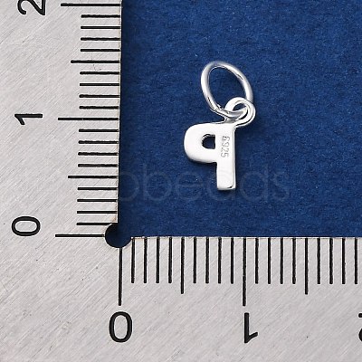 925 Sterling Silver Letter Charms LS-STER-C012-01S-P-1
