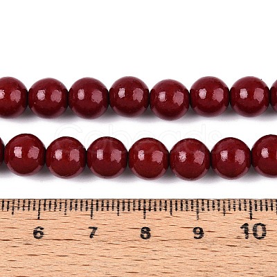 Synthetic Turquoise Round Beads Strands TURQ-T004-14B-1