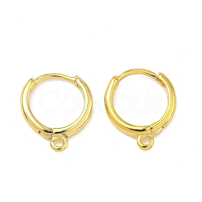 Brass Hoop Earring Findings KK-G557-11G-1